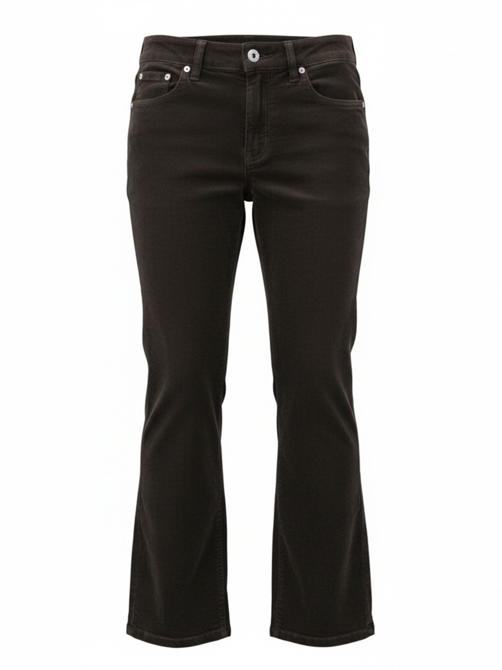 Anthropologie Pilcro Yaya Cropped Mid-Rise Corduroy Pants Dark Brown - Size 26